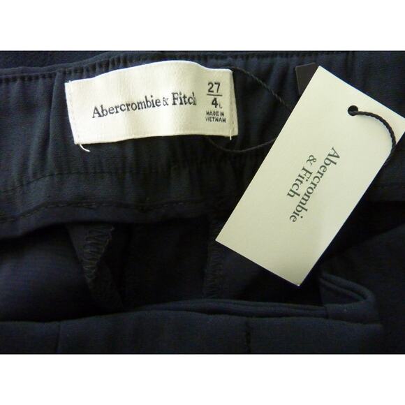 NWT Abercrombie and Fitch Black Pant Trousers 4L 27 Long High Rise Slim Boot - Picture 5 of 6